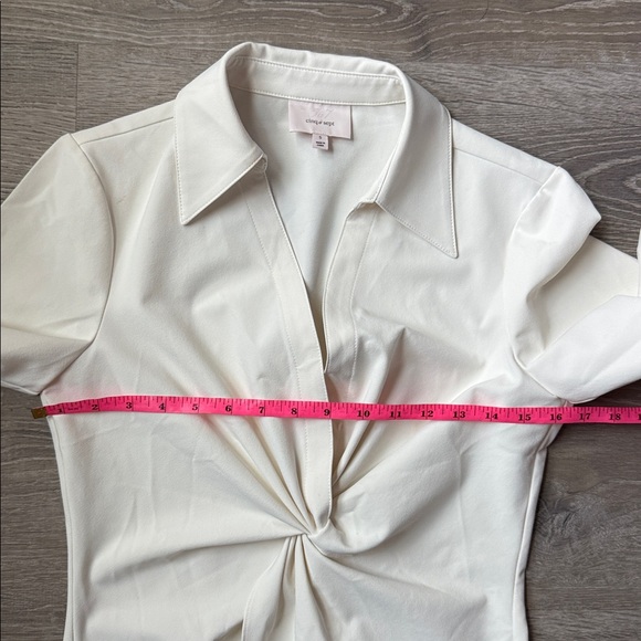 CINQ A SEPT Mckenna Top in Ivory  Small - Picture 10 of 11